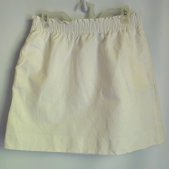 J. Crew Factory Dresses & Skirts - J crew linen and cotton white skirt size 10 NWOT